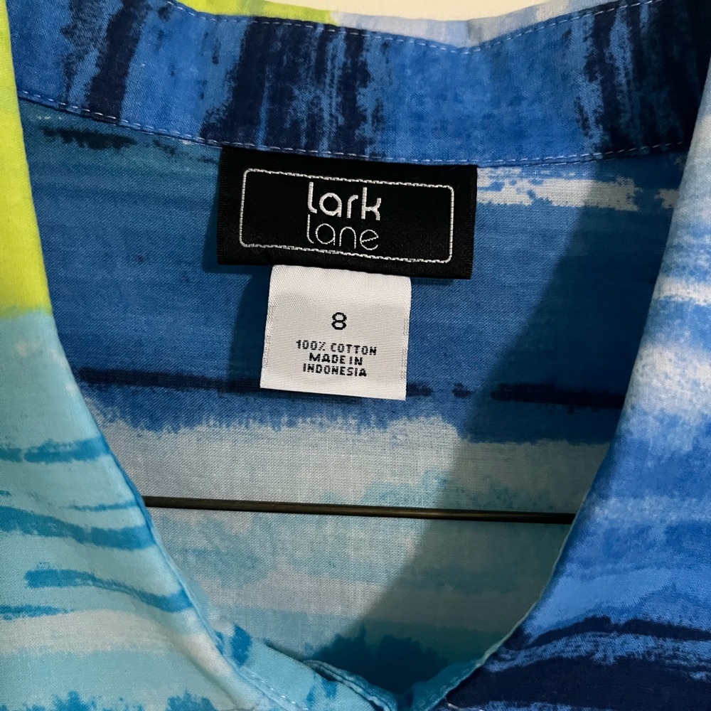 Lark Lane 3/4 Sleeve Button Down Shirt - Picture 3 of 5